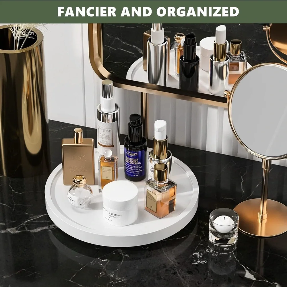 Turntable Vanity Tray 10 inches for Perfumes Kitchen Sink countertops Organizer